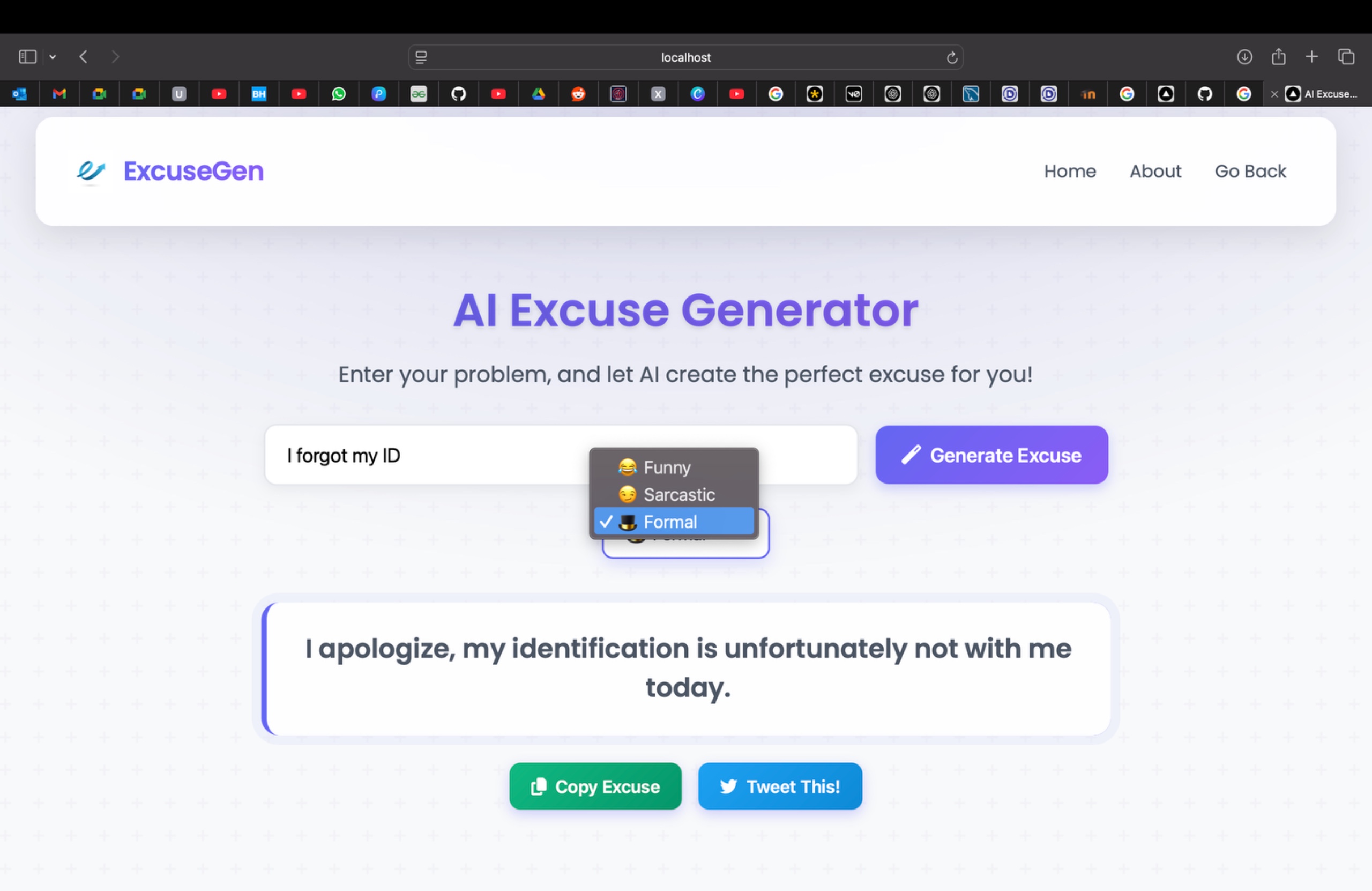AI Excuse Generator
